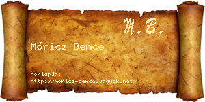 Móricz Bence névjegykártya