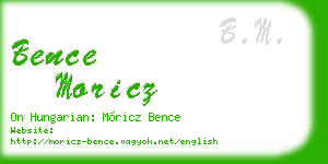 bence moricz business card